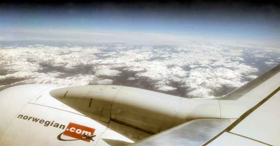 My flight over France.